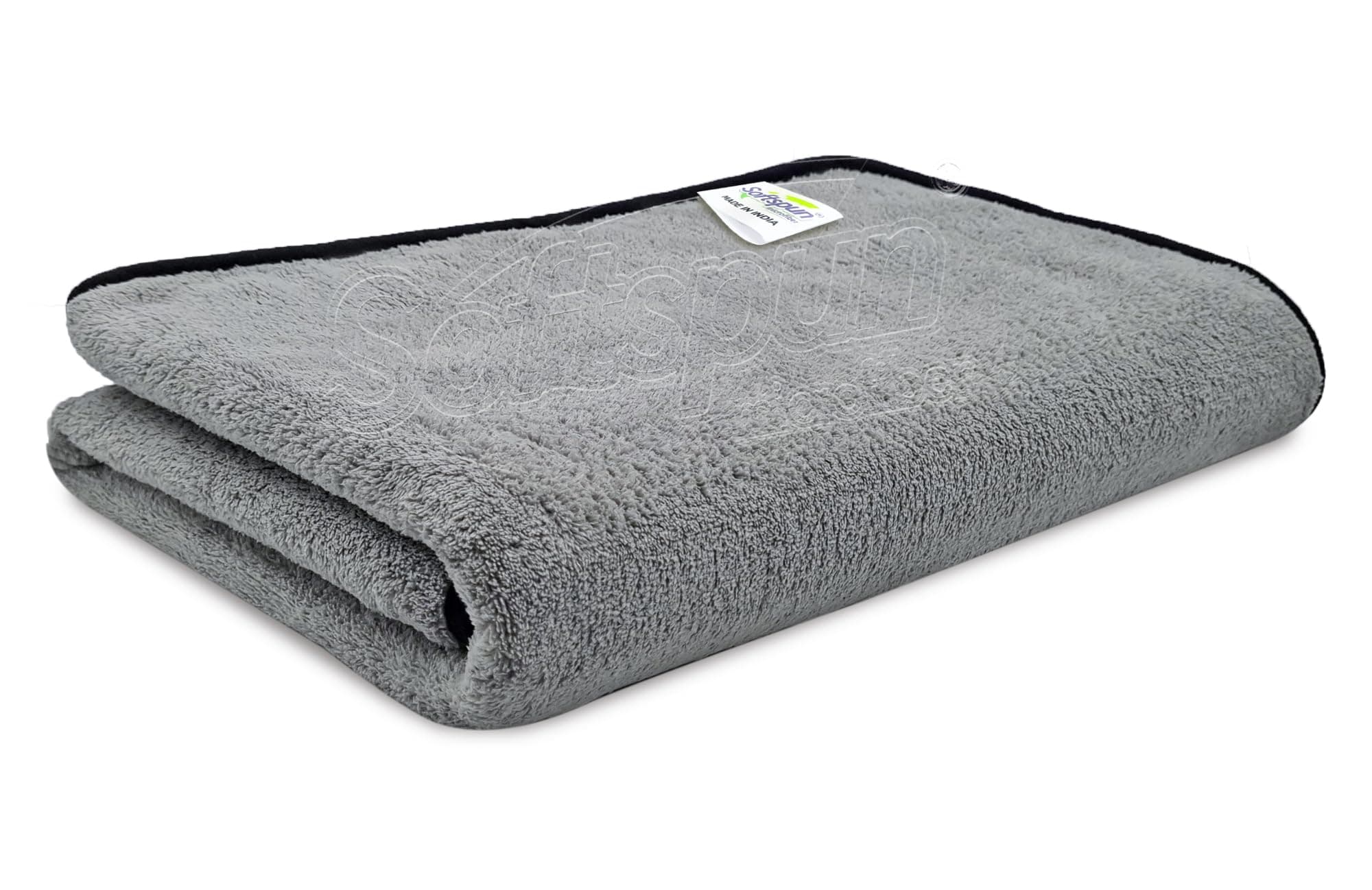SOFTSPUN Microfiber Bath Towel 1 pc 60x120cm 280GSM Light Grey! Ultra Absorbent Super Soft & Comfortable Quick Drying for Men & Women Daily Use Pack of 1 Extra Large Size Unisex.