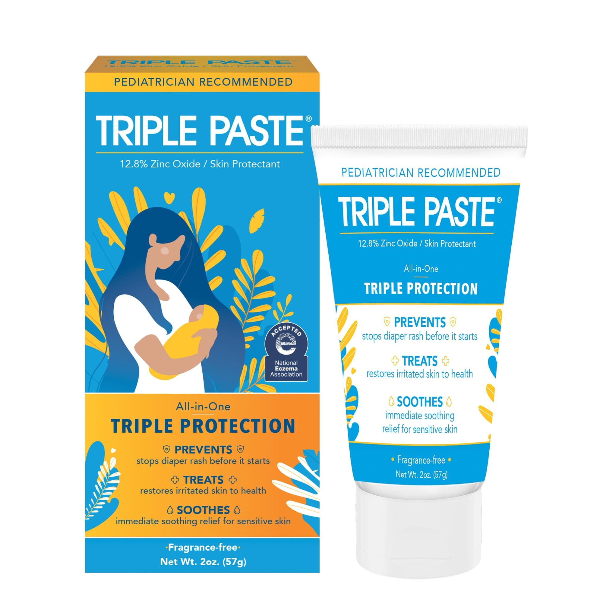 Triple Paste Medicated Ointment for Diaper Rash-2oz