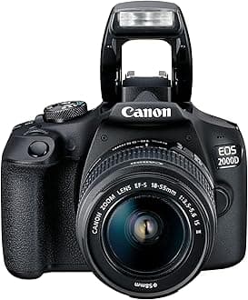 Canon 2728C003 Eos 2000D 18-55 Is, 24.1 Mp, Dslr Camera, Black