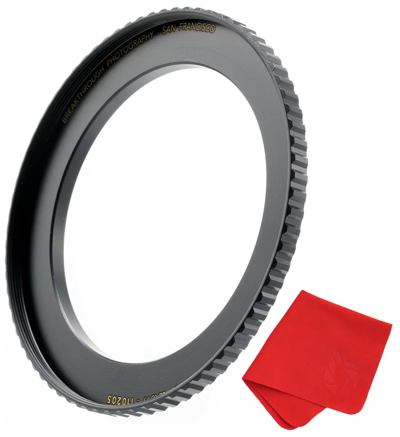 49mm to 67mm Step-Up Lens Adapter Ring for Filters, Made of CNC Machined Brass with Matte Black Electroplated Finish