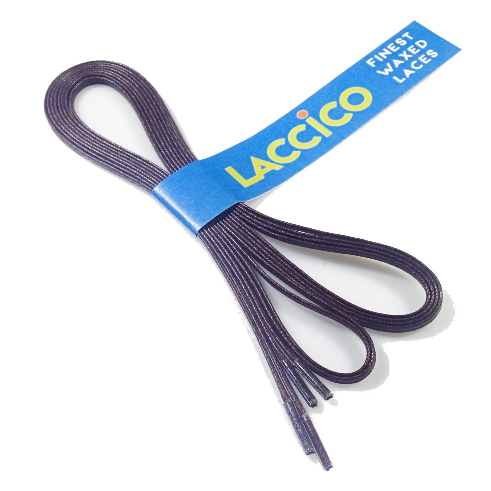 LACCICO Men's Flat Waxed Shoelaces width 2/6' (3mm) - DARK BROWN