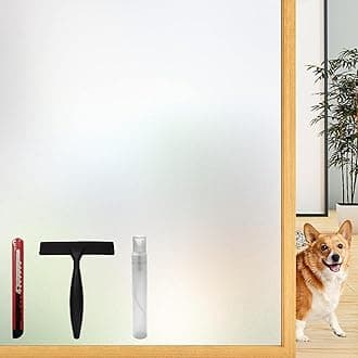 Window Privacy Film, Frosted Glass Static Cling, Self-Adhesive, UV Protection for Home Office (Pure, 35.4 x 78.7 Inch)