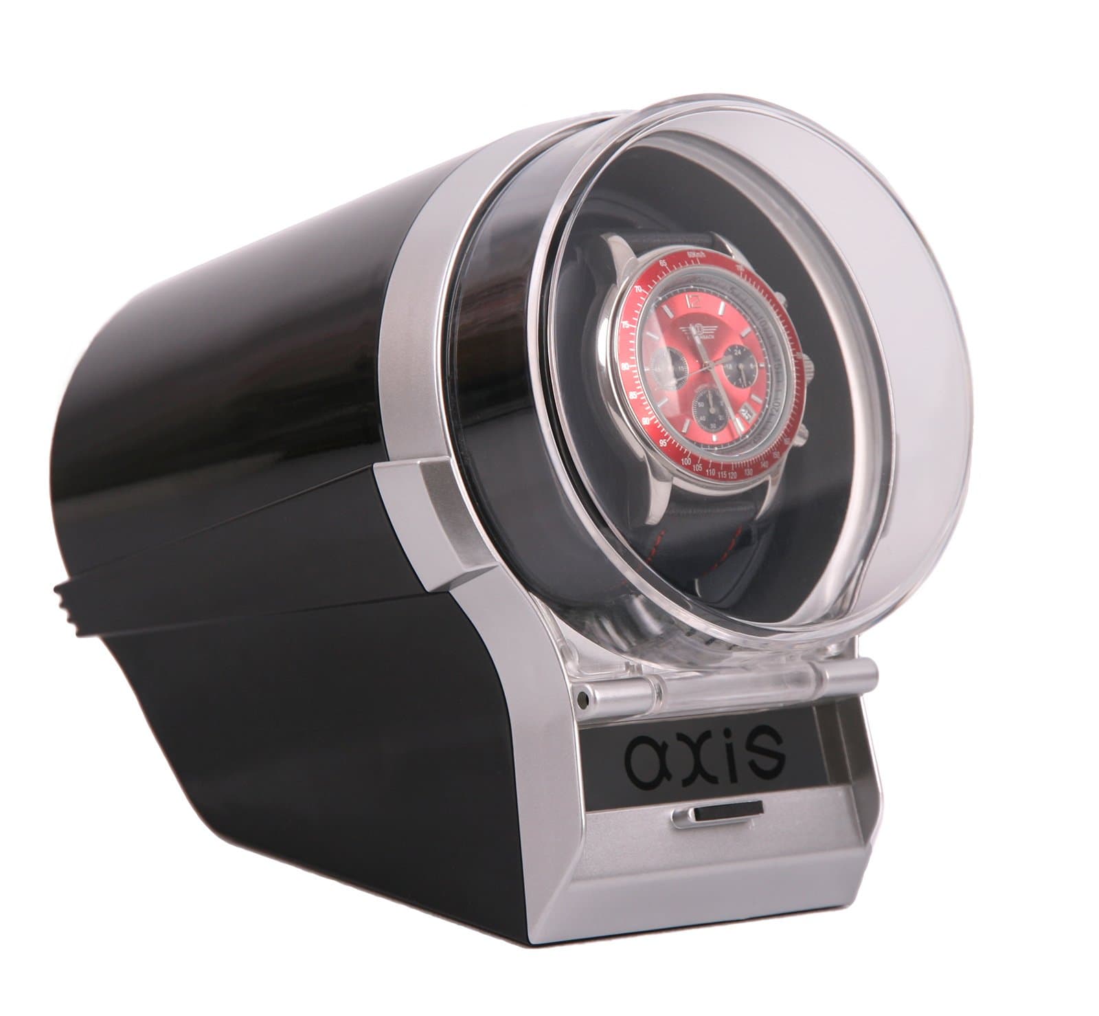 AXIS® Single Automatic 1 Watch Winder Black and Silver AXW097s