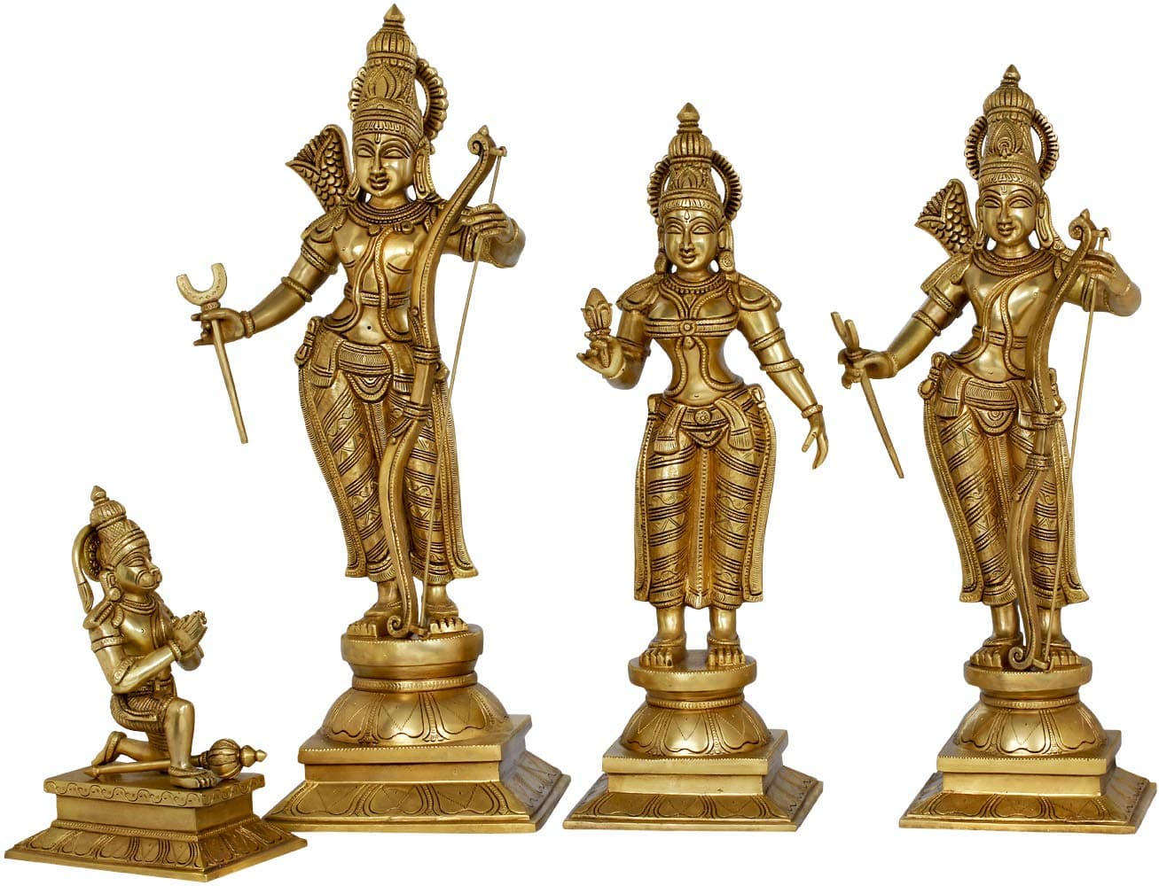 Exotic India Rama Durbar - Brass Statue