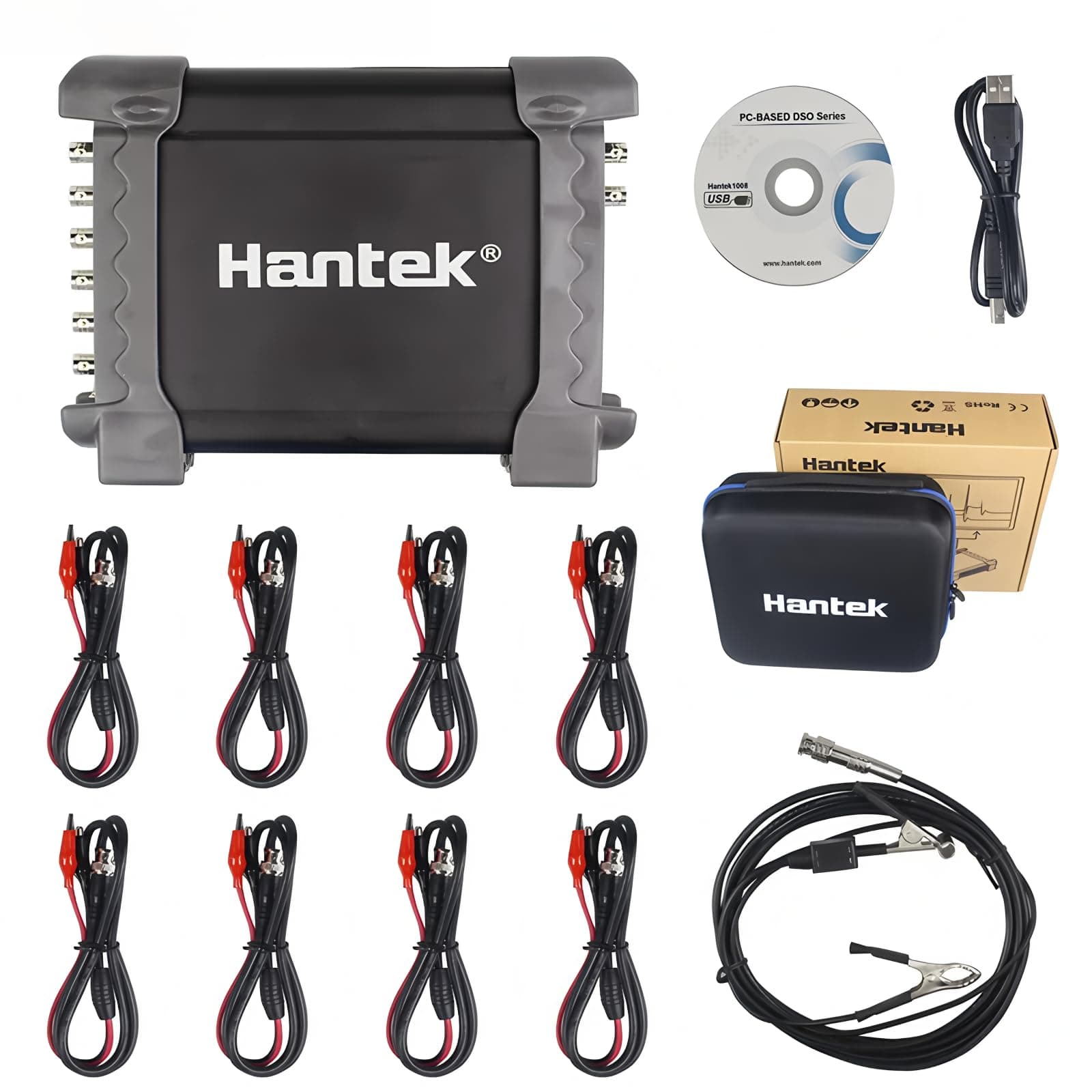 Hantek New advanced original 8CH PC USB Automotive Diagnostic Digital Portable USB Oscilloscope DAQ Program Generator Hantek 1008C