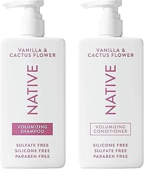 Native Vanilla & Cactus Flower 2-in-1 Shampoo & Conditioner Contain Naturally Derived Ingredients |All Hair Type Color & Treated, Fine to Dry Damaged, Sulfate & Dye Free - 2-Pack