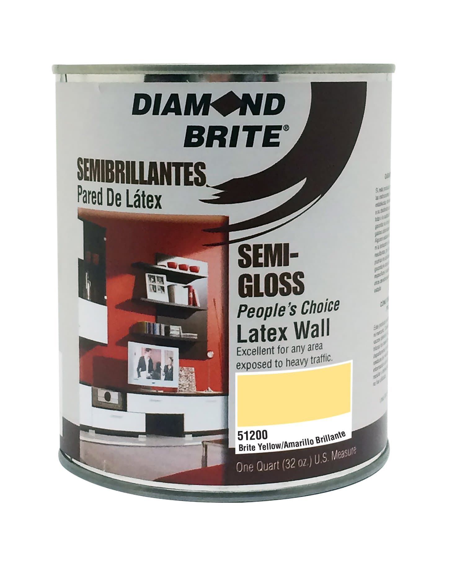 51200 1 Quart Bright and Rich Latex Paint Yellow