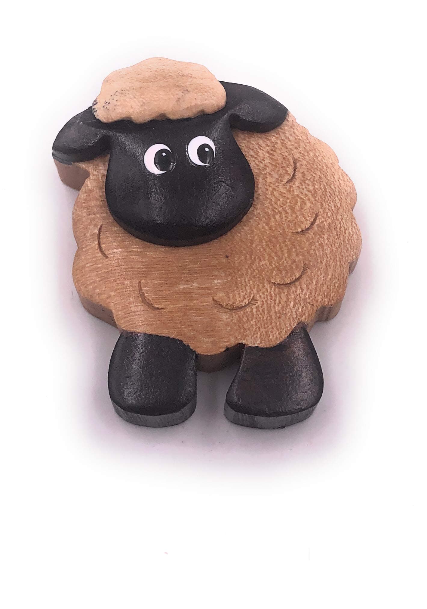 H-Customs Fluffy Sheep Lamb Animal Light Handmade Fridge Magnet Pendant Magnet