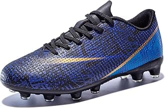 Boys Girls Soccer Shoes Kids Football Cleats Turf Indoor Low-Top Non-Slip Sneakers for Youth