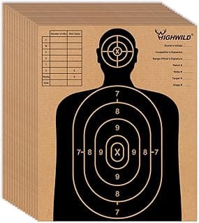 Highwild Adjustable Target Stand Base for Paper Shooting Targets Cardboard Silhouette - H Shape - USPSA/IPSC - IDPA Practice - 13" X 16" Cardboard Targets