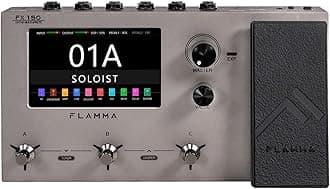 FLAMMA FX150 Multi Effect Processor Electric Guitar Pedal Simulation Global EQ Touch Screen with Amp Modeling Cabinet 160 Built-in Effects 180 Editable User Effect Slots Looper Main I/O Port No
