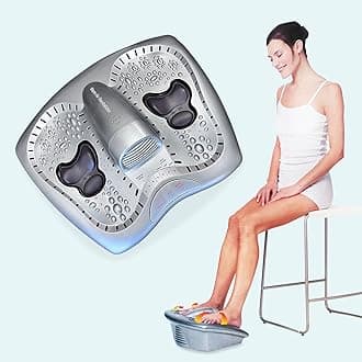 Osim Warm Air Foot Revitalizer Electric Shiatsu Foot Massager | Feet Heat Therapy, Deep Tissue Massager, Pain Relief, Kneading, Promotes Blood Circulation, Silver
