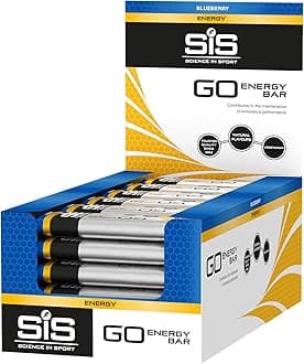 SIS Go Energy Bar, High Carb, Fruit Infused Energy Bar, Blueberry Flavour (30 Packs)