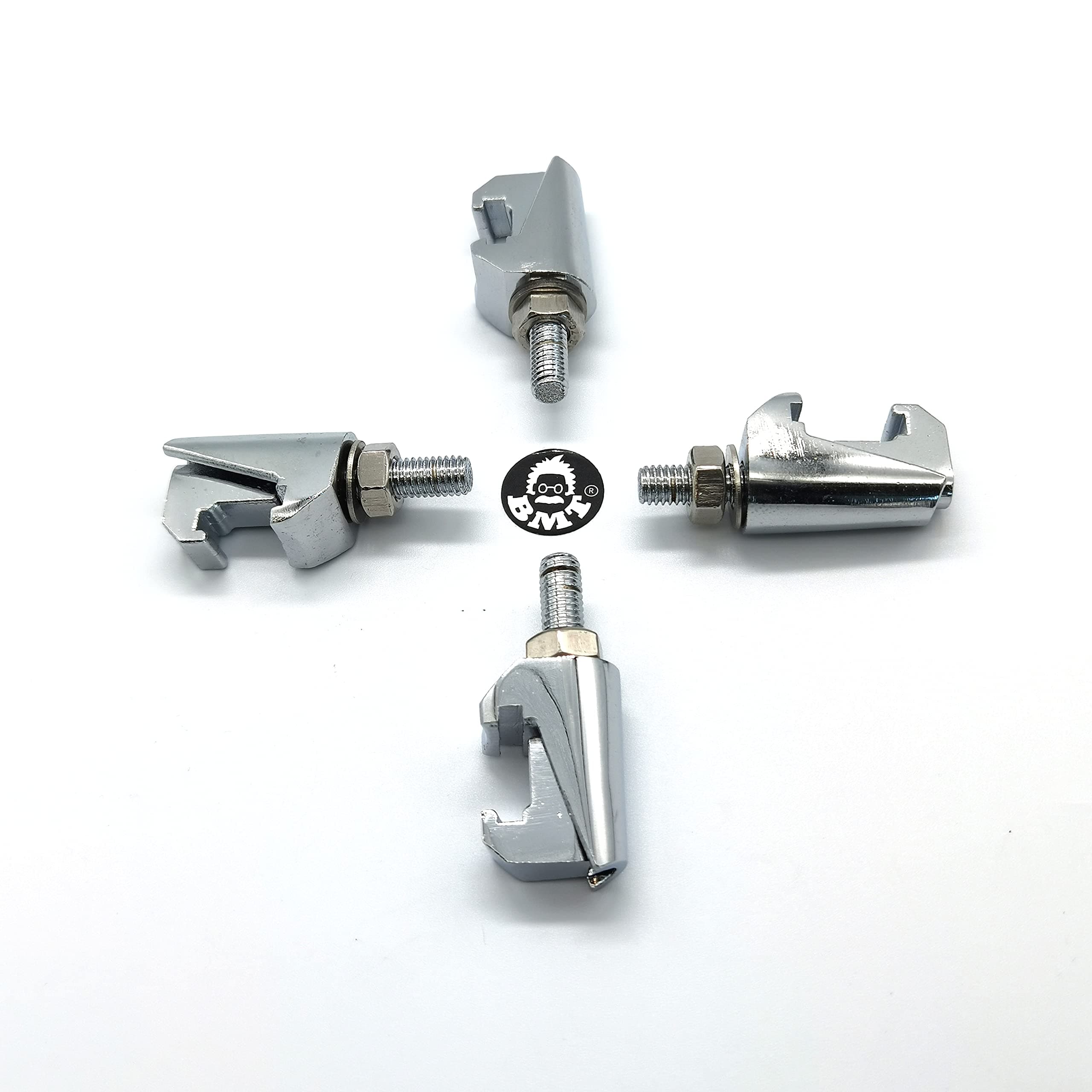 Double Claw Clamp for ISO-LF ISO-K 63 80 100 125 160 200 250 Flange, M8 Bolt, Made of Stainless Steel (M8, Pack of 4)
