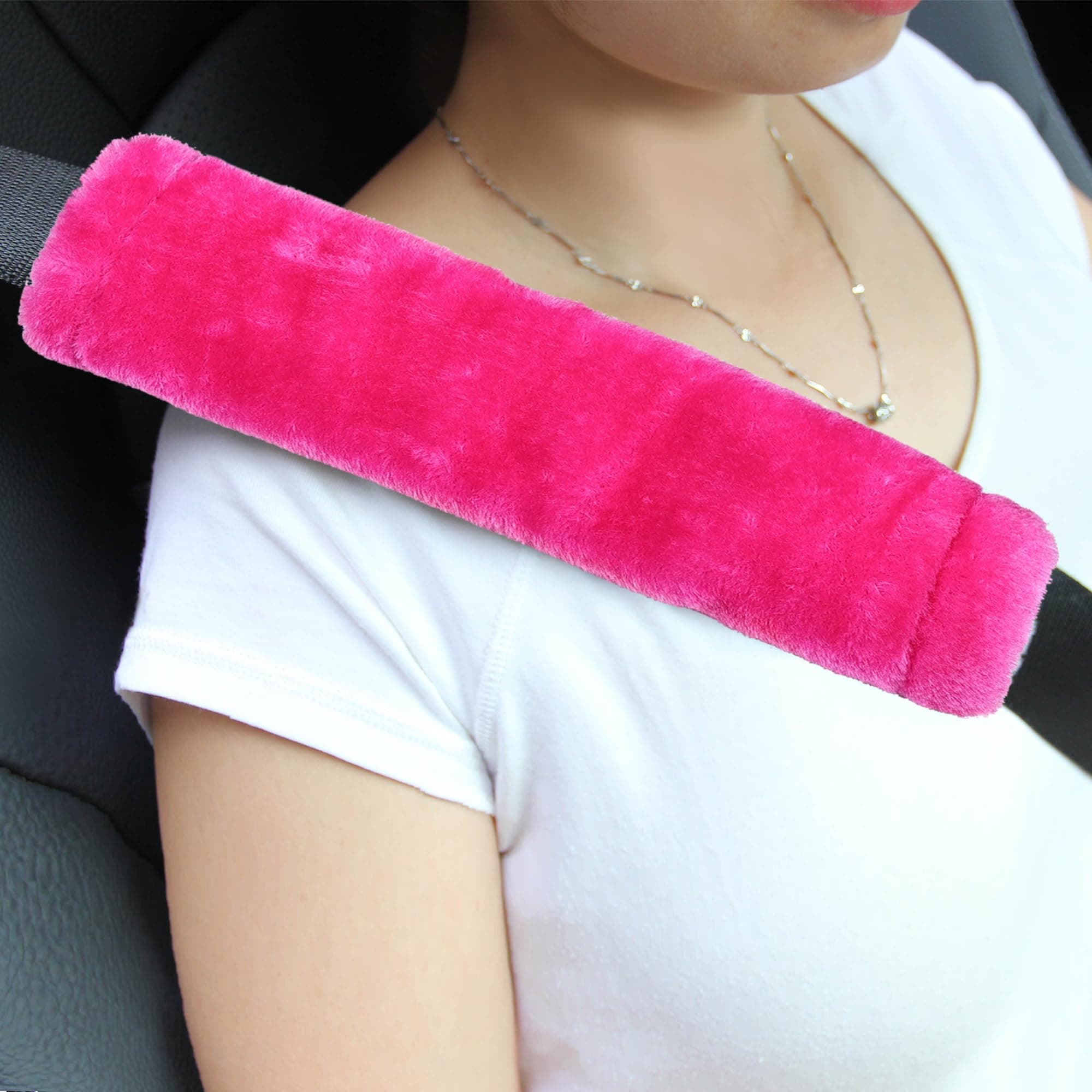 Faux Fur Seatbelt Cover