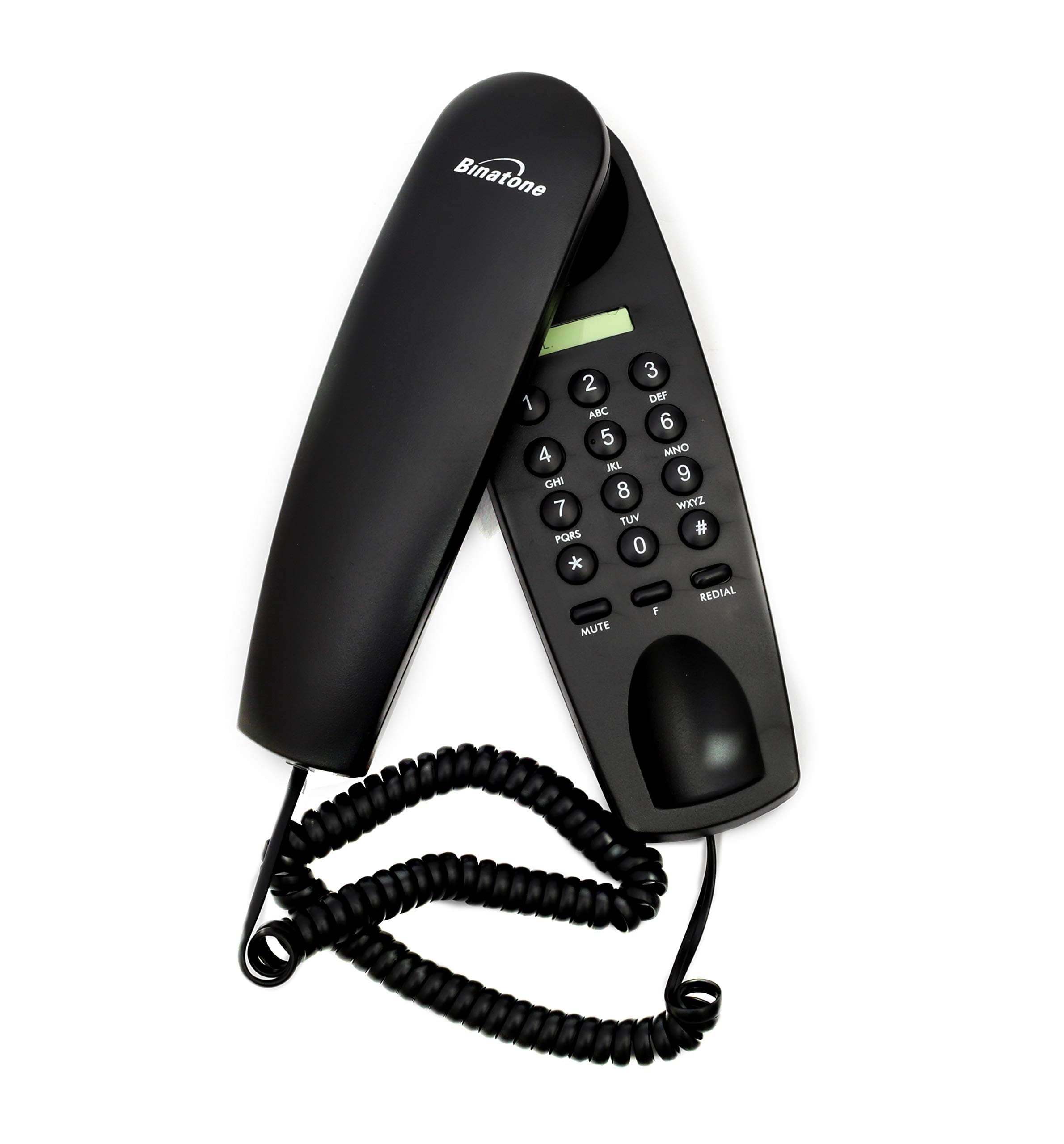 Binatone Trend 1 Digital Corded Landline Phone with Dedicated Flash Button, Wall Mounted Supported, alphanumerical keypad, Mute Audio Input Feature Available for Office & Home