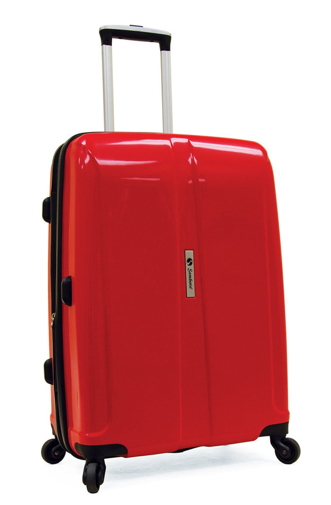 Samboro Shuttle Hardside Luggage 23 inch Expandable Spinner - Red Color