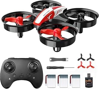 HS210 Mini Drone RC Nano Quadcopter Best Drone for Kids and Beginners RC Helicopter Plane with Auto Hovering, 3D Flip, Headless Mode and Extra Batteries Toys for Boys and Girls