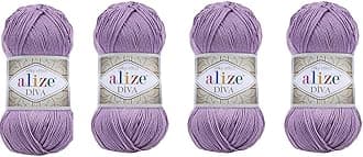 4 Balls Hand Knitting Yarn 100% Microfiber Acrylic Yarn Alize Diva Silk Effect Thread Crochet Art Lace Craft Lot of 4 skeins 400gr 1532yds (622)
