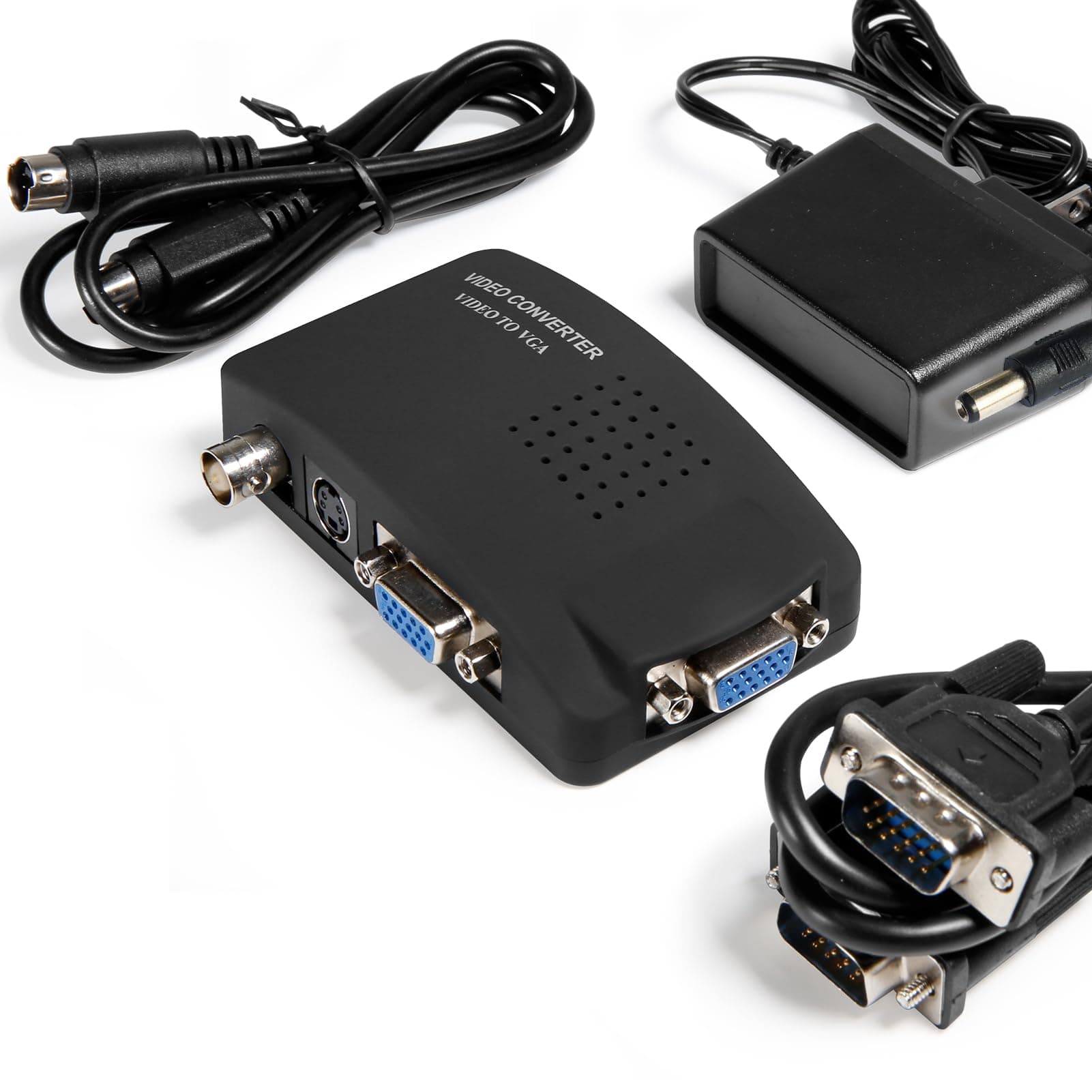 MakeTheOne CCTV Camera BNC S Video VGA to Laptop Computer PC VGA Monitor Converter Adapter Box