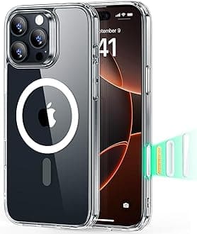 ESR for iPhone 16 Pro Max Case Cover, Camera Control Capture Button, Compatible with MagSafe, Shockproof Military-Grade Protection, Phone Case for iPhone 16 Pro Max, Classic Case (HaloLock), Clear