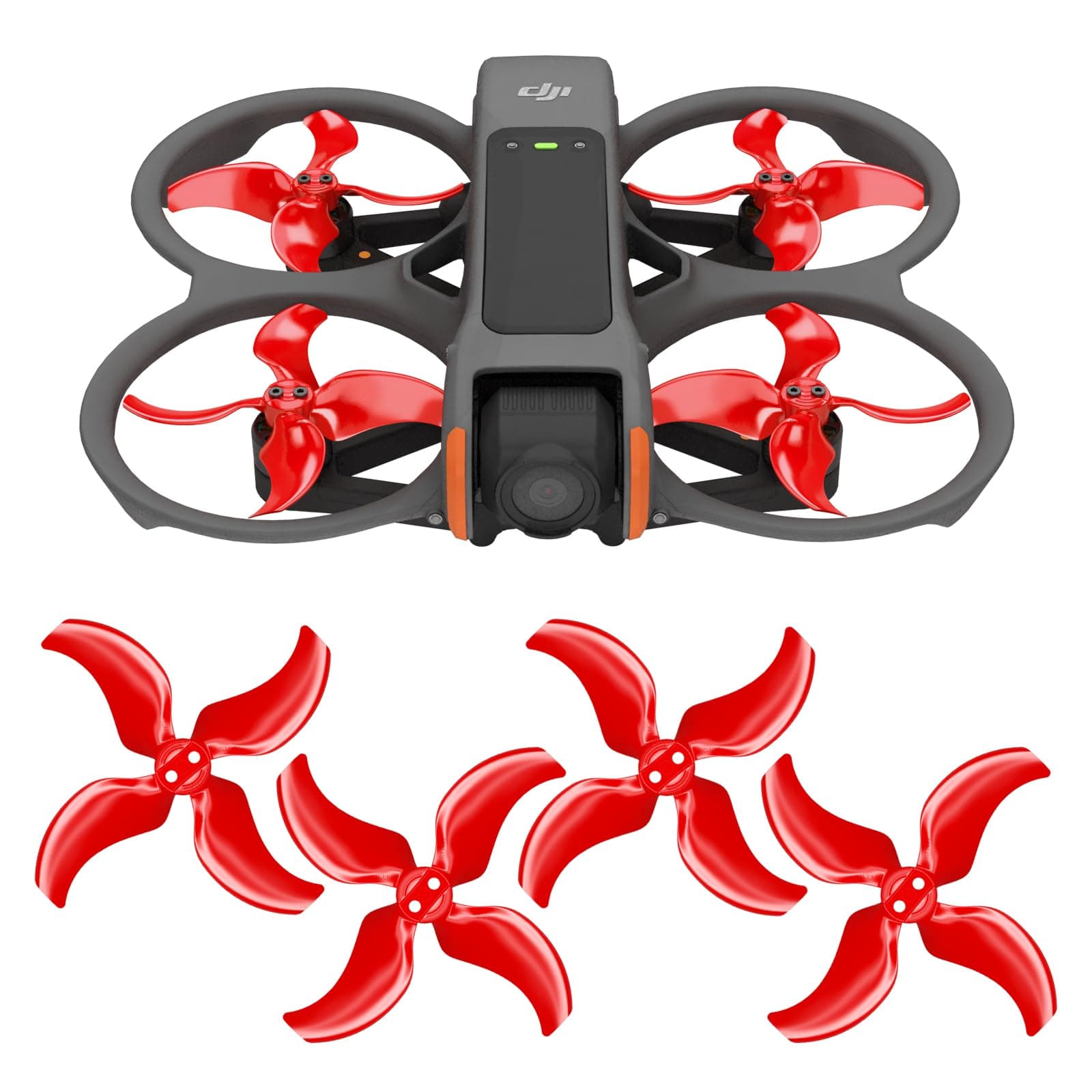 Master Airscrew Stealth Propellers for DJI Avata 2 - Red, Set of 4