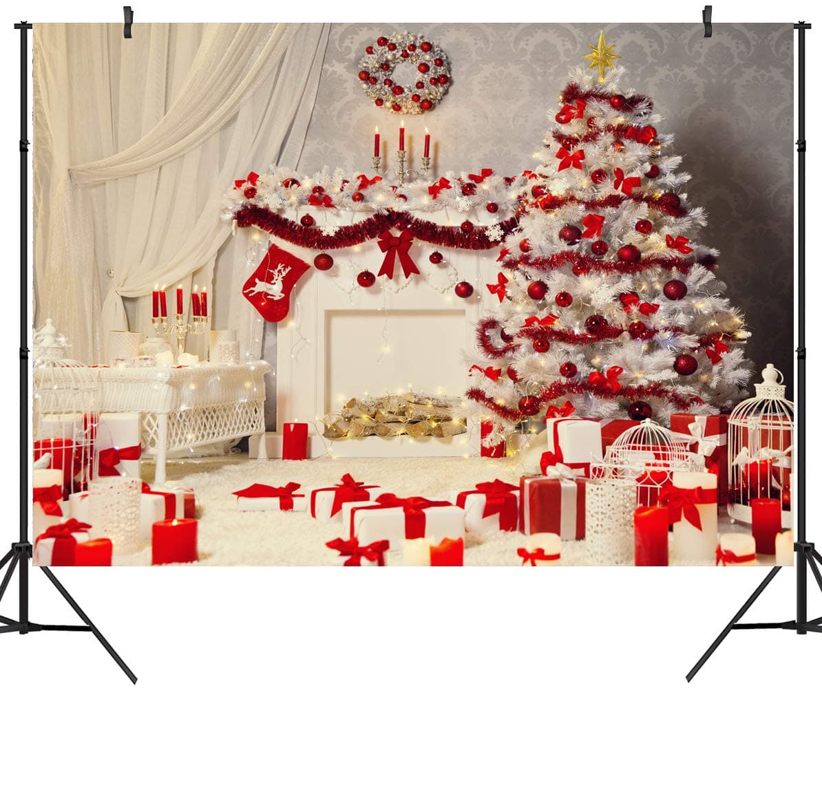 7X5FT Christmas Theme Pictorial Cloth Customized Photography Backdrop Background Studio Prop WXL20