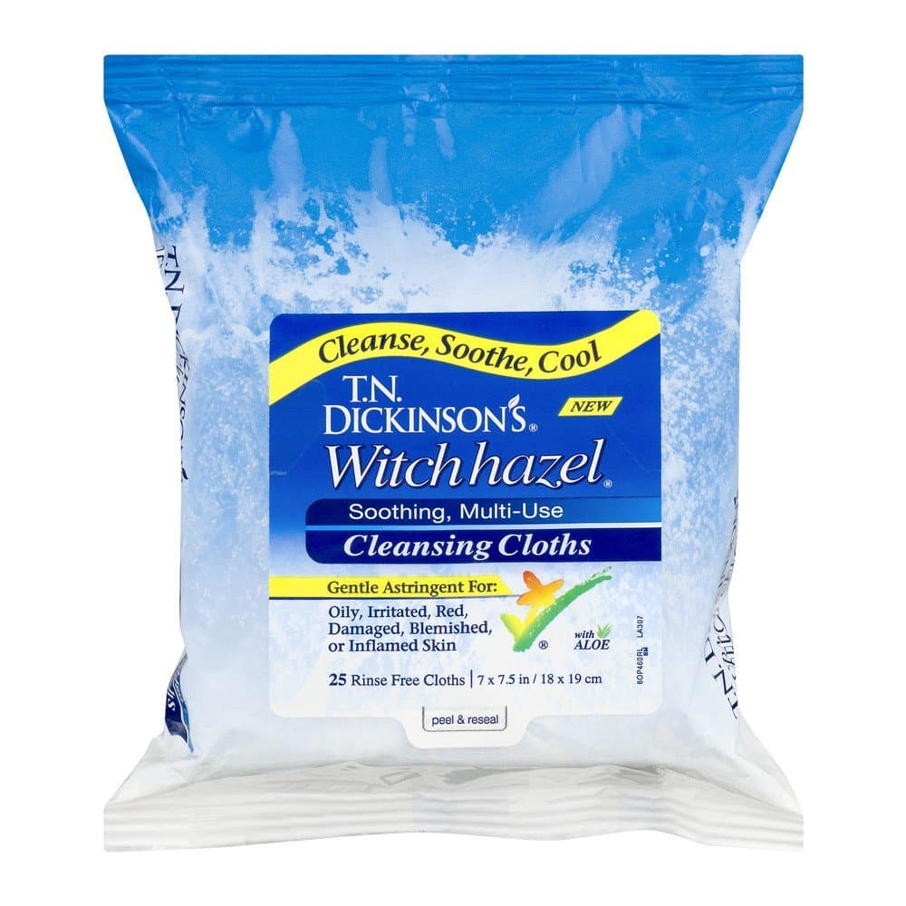 T.N. Dickinson's Witch Hazel New Soothing Multi-Use Cleansing Cloth, 25 Count