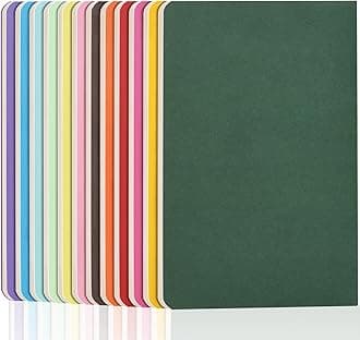 ZCZN A5 Lined Notebooks, 12-Pack, 60 Pages Each, Soft Cover Note Pads Set, 12 Mixed Colours - Ideal for School, Study, Note-Taking