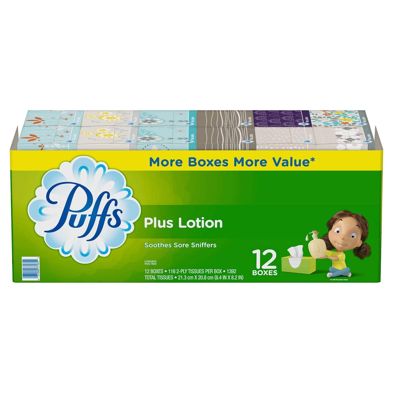 Puffs Plus Lotion Facial Tissue, 1392 Count