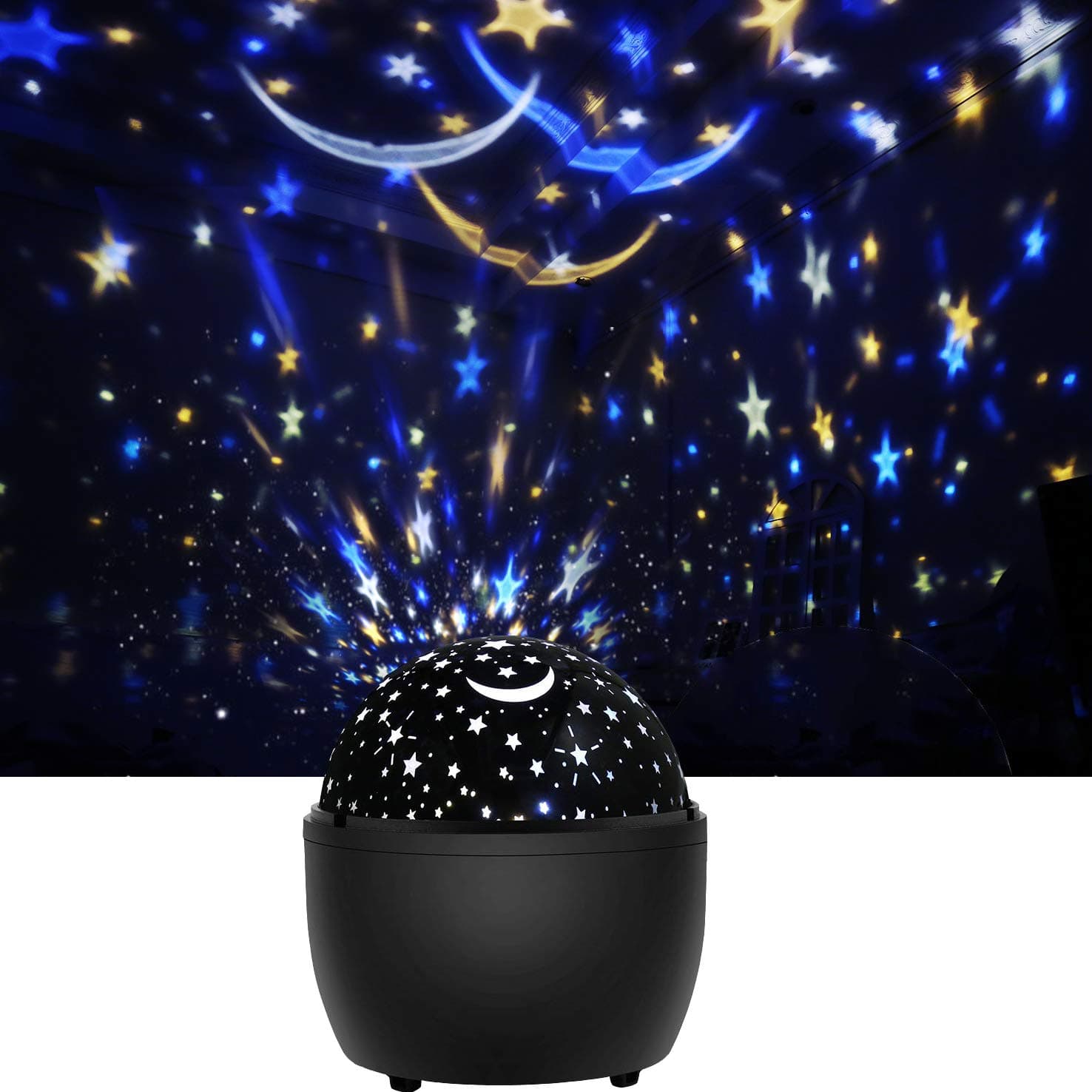 KINGWILL Star Night Light Projector for Kids, Starry Sky Projector Light with 360 Degree Rotating, Color Changing Nursery Lamp for Baby Toddler Kids Children Adults Bedroom Party Decoration
