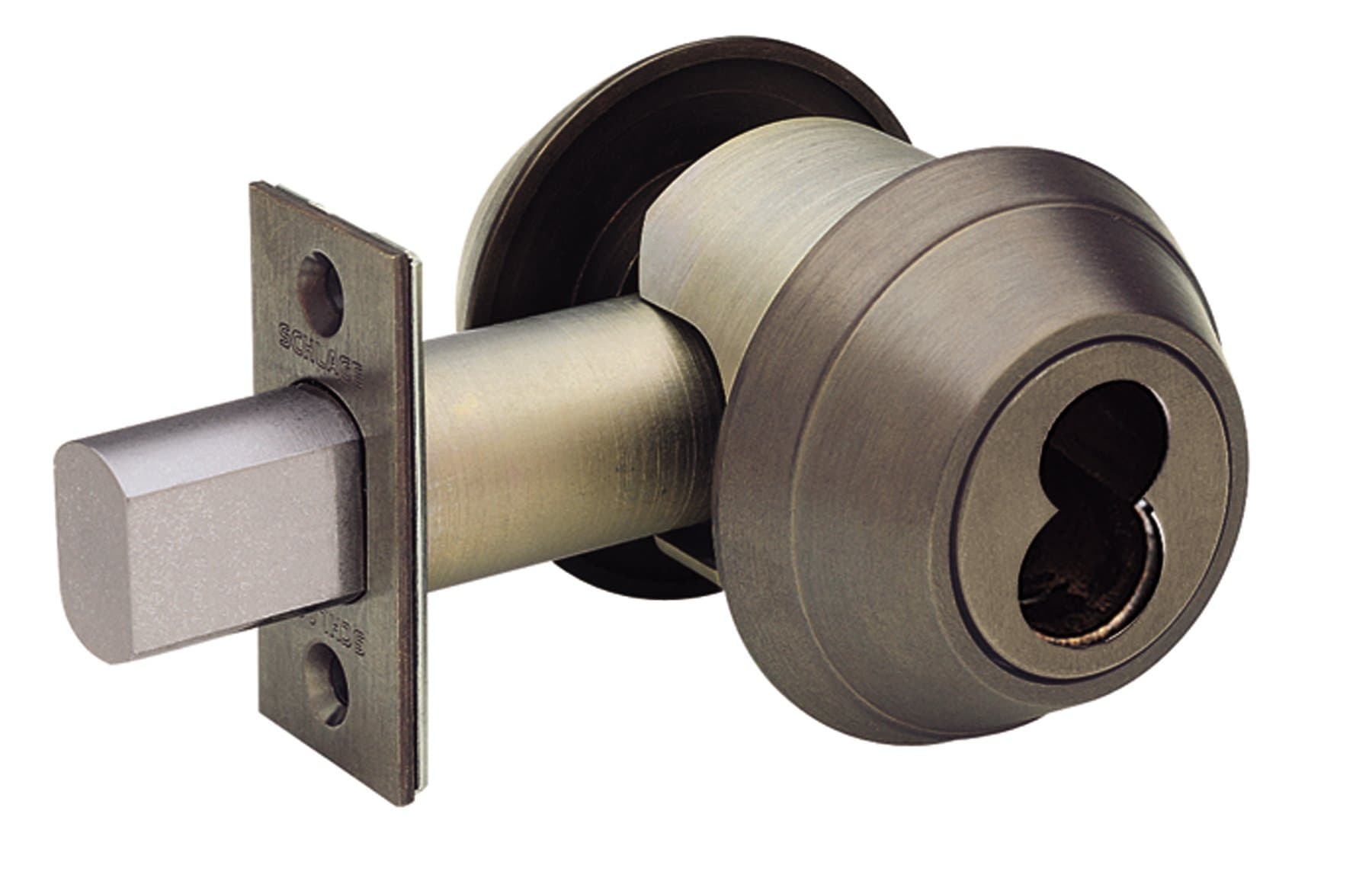 Schlage B660J-613 Grade 1 Deadbolt-Single Cylinder, Less Full Size Interchangeable Core (FSIC), 613 - Oil Rubbed Bronze, 2-3/4" Backset, Non Handed, Steel; Zinc; Bronze