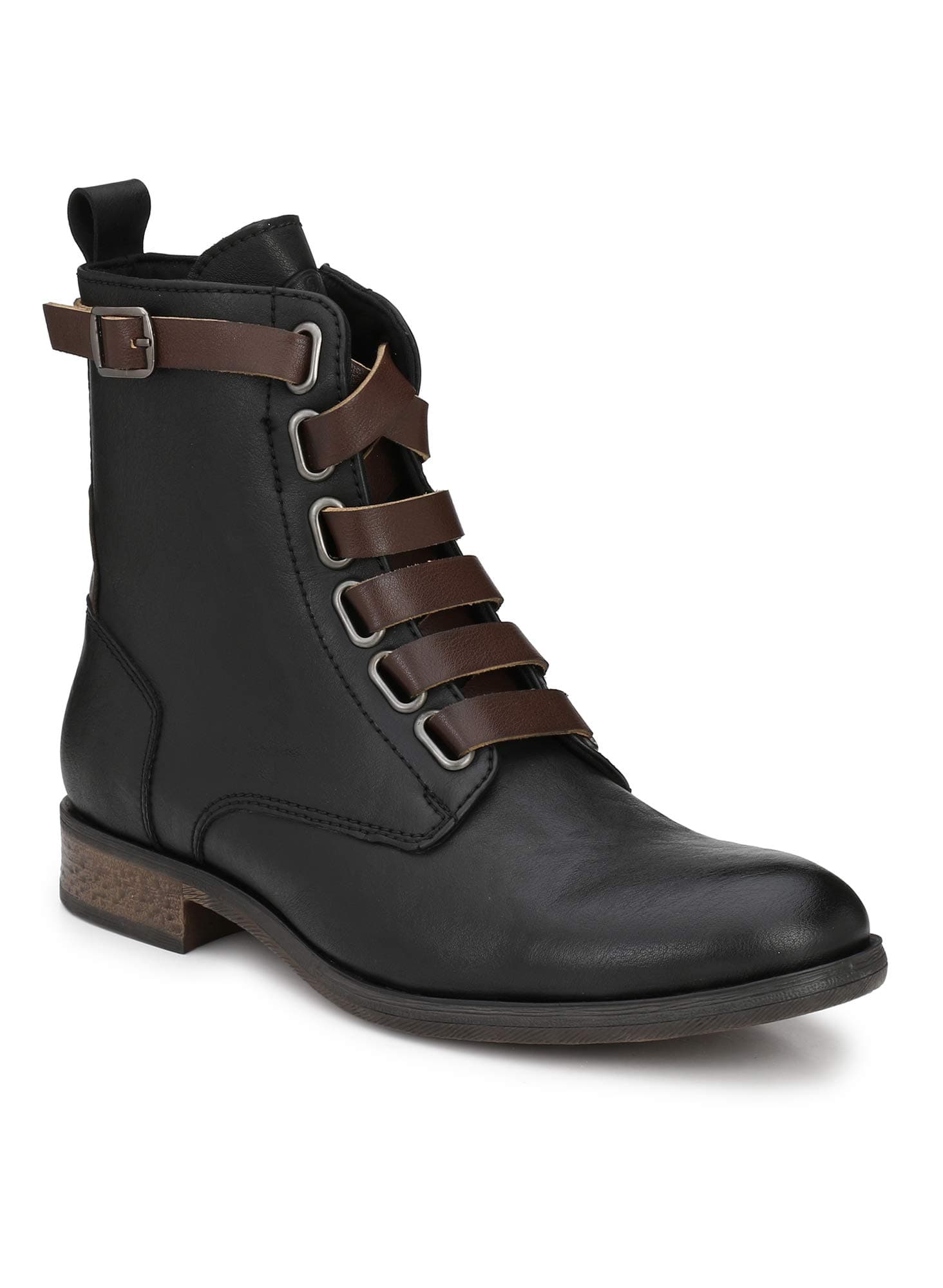 Delize Men's Black tan Brown party Boots