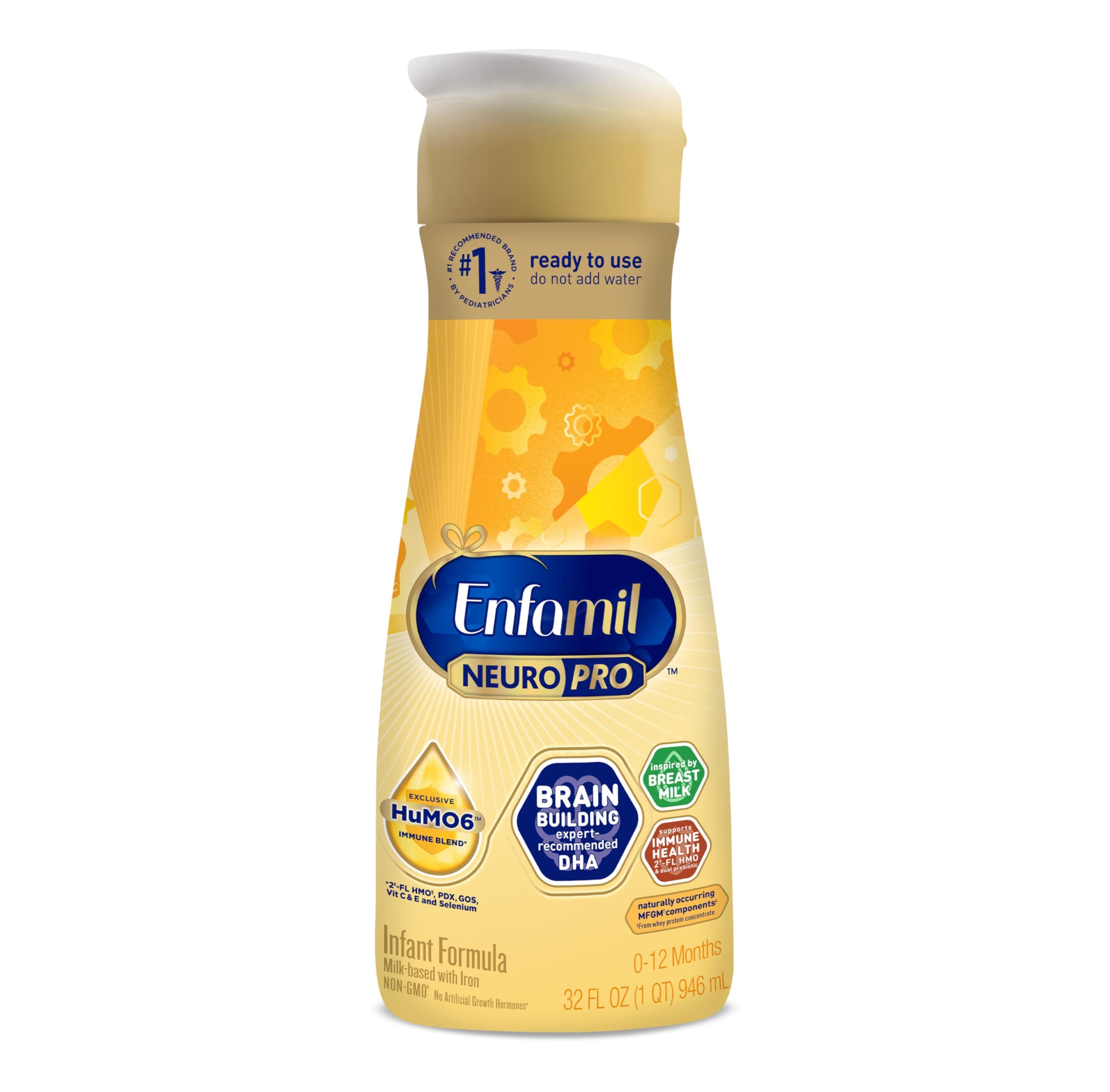 Enfamil NeuroPro Ready-to-Use Baby Formula, Ready to Feed, Brain and Immune S...