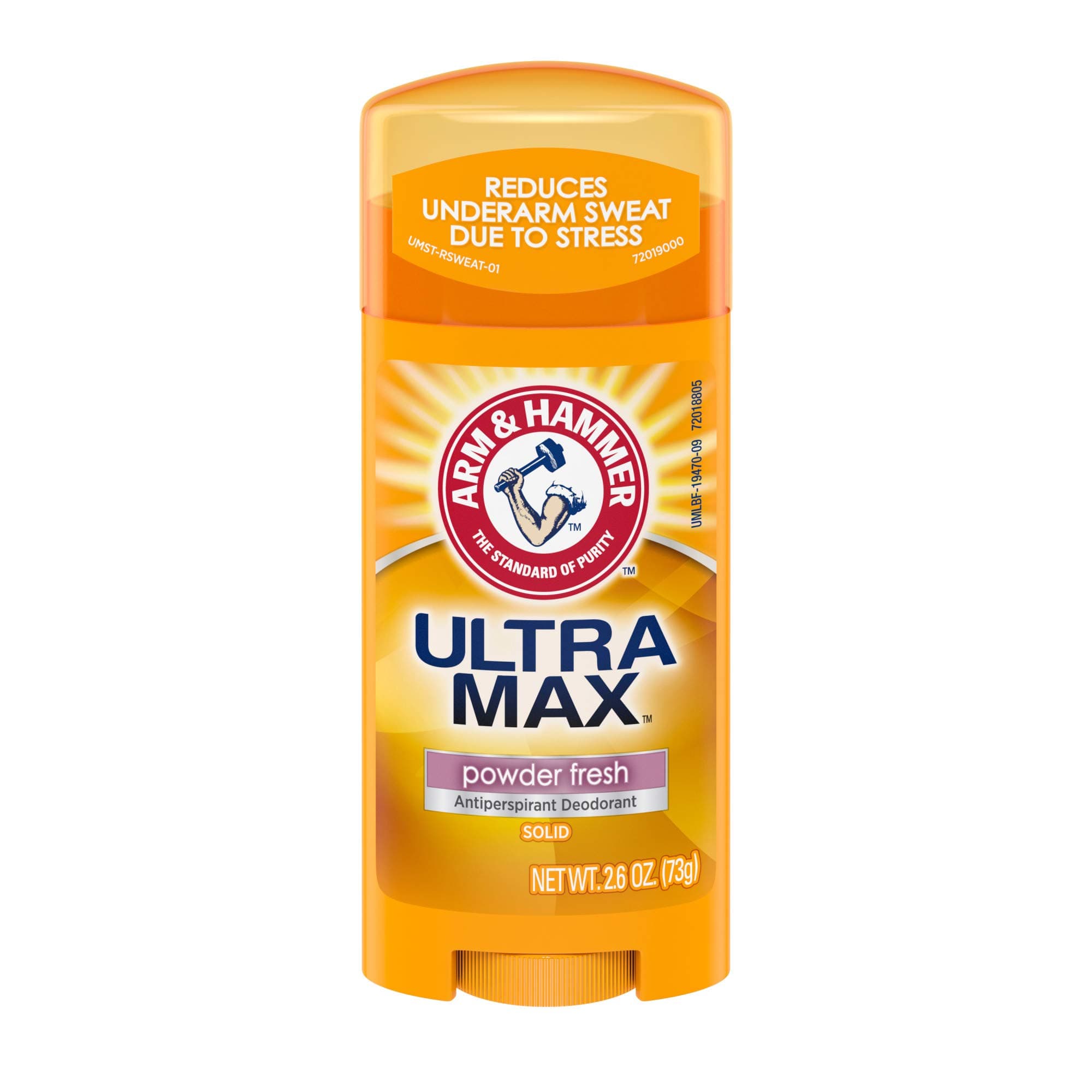 Ultramax Deodorant and Antiperspirant Solid, Powder Fresh, 2.6 Ounce (Pack of 6)