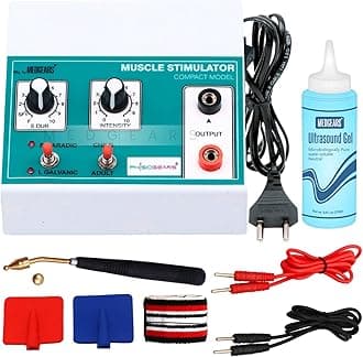 Mini MS Physiotherapy Equipment Muscle Stimulator Galvanic & Faradic Stimulation Therapy (ELectrode Pad)