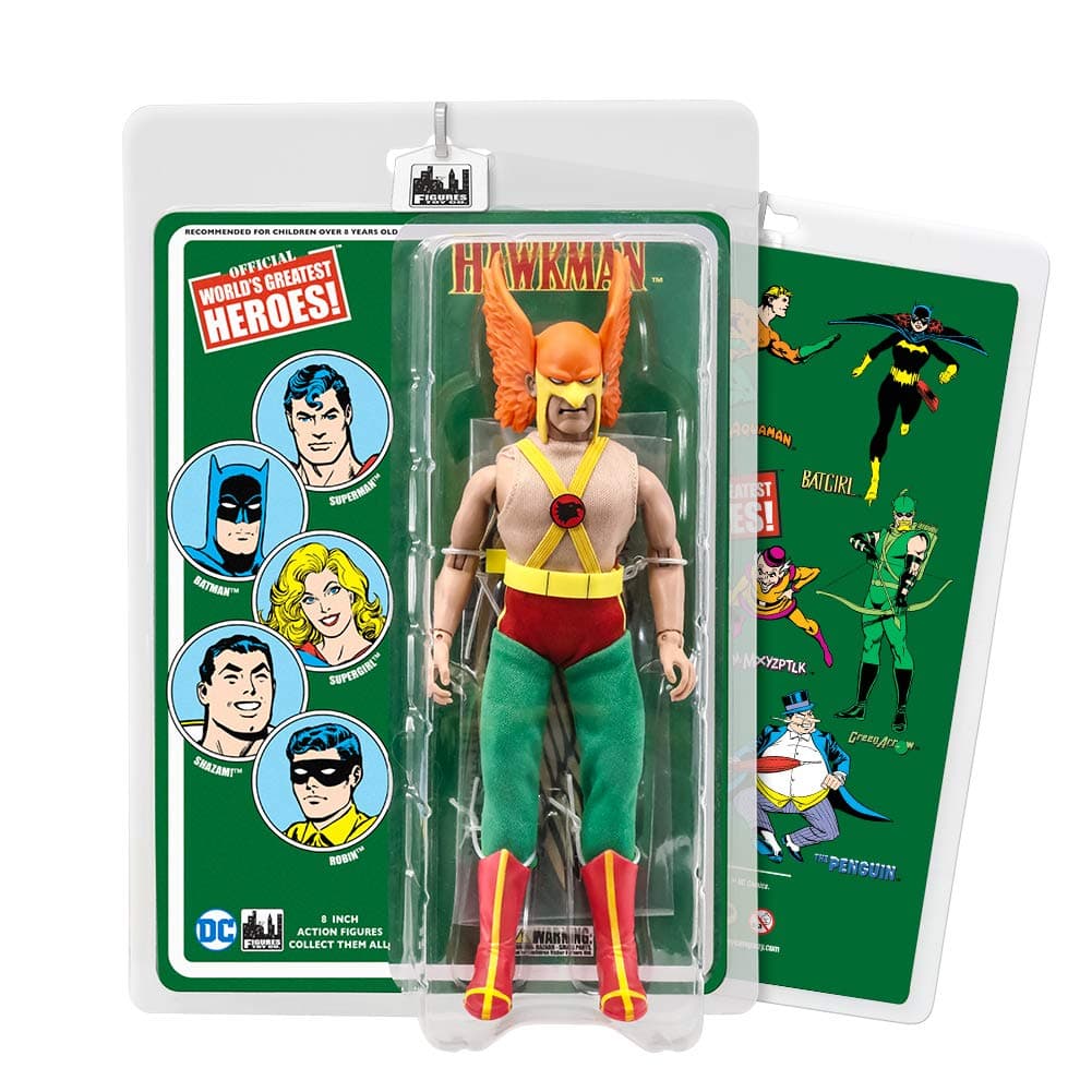 DC Comics 8 Inch Action Figures with Retro Cards: Hawkman