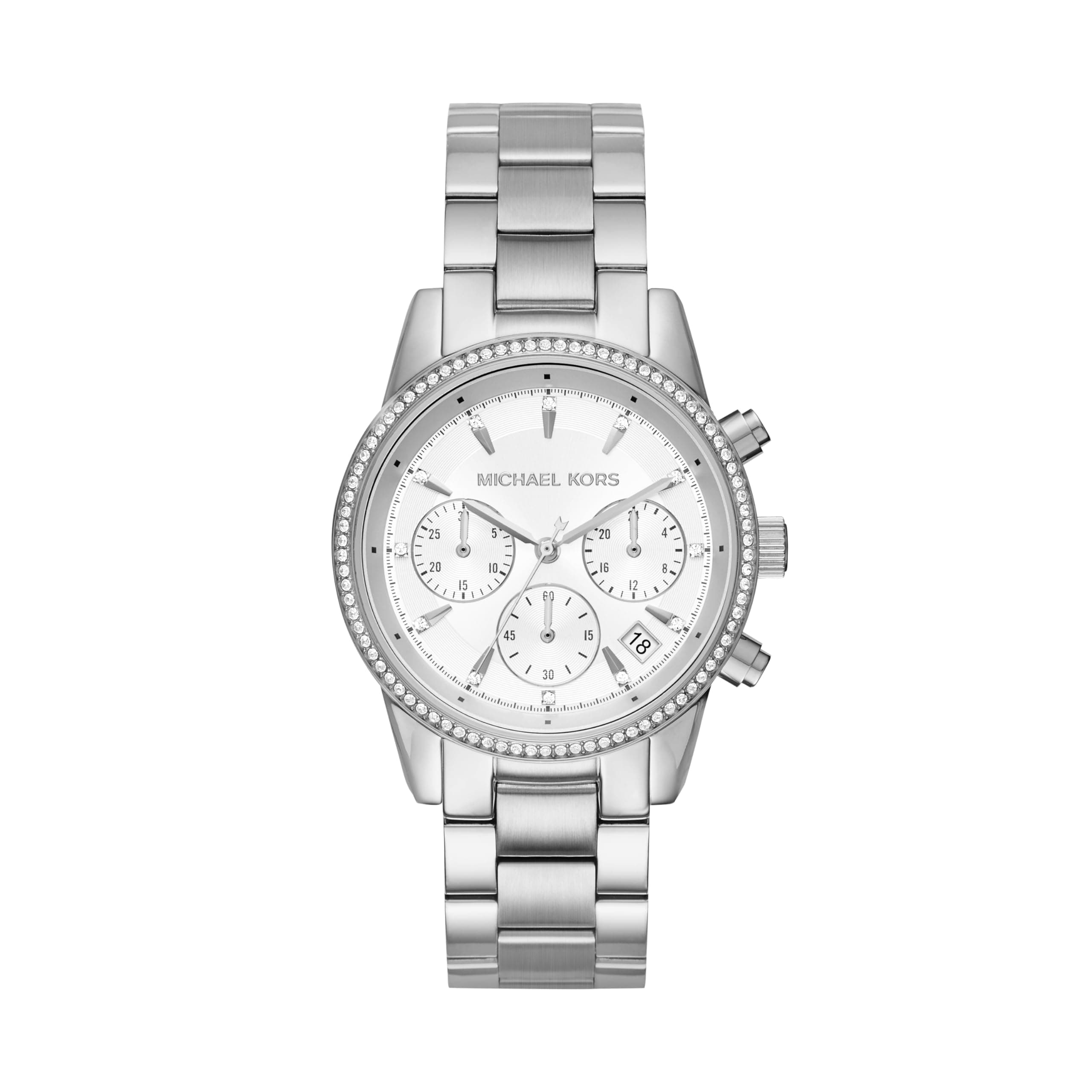 Women's Watch RITZ, 37 mm case size, Quartz Chronograph movement, Stainless Steel strap