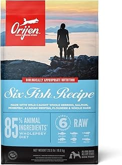 Grain Free Poultry Free High Protein Dry Dog Food Six Fish Recipe 23.5lb Bag