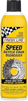 Finish Line Speed Bike Degreaser – Powerful Dry Formula for Bicycle Chains, Gears, and Disc Brakes, Turbo Spray Cleans Fast, Evaporates with No Residue, 18 oz