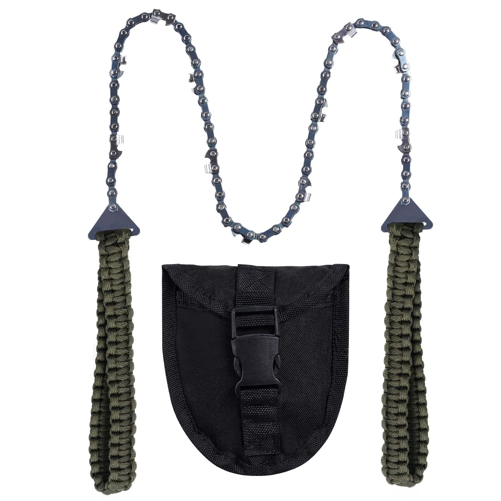 Sucrain Pocket Chainsaw with Paracord Handle, Folding Chain Hand Saw, Emergen...