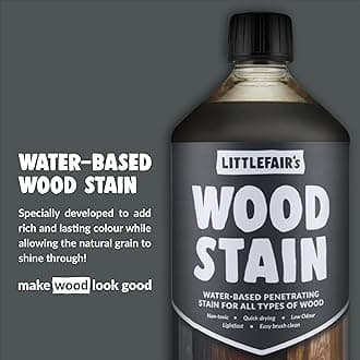 Littlefair's Wood Stain Water Based - 15ml - Indoor Furniture Wood Dye - Light & Dark Finishes - Non Toxic & Eco Friendly Formula - Interior Wood Stain for Crafts - Colour: Antique Stripped Pine