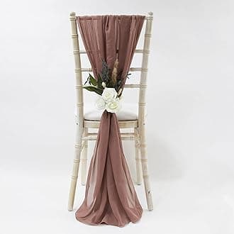 Chiffon Vertical Drapes 70cm X 200cm Decor Chair Cover Wedding Drops Venue Dressing (Burlwood)