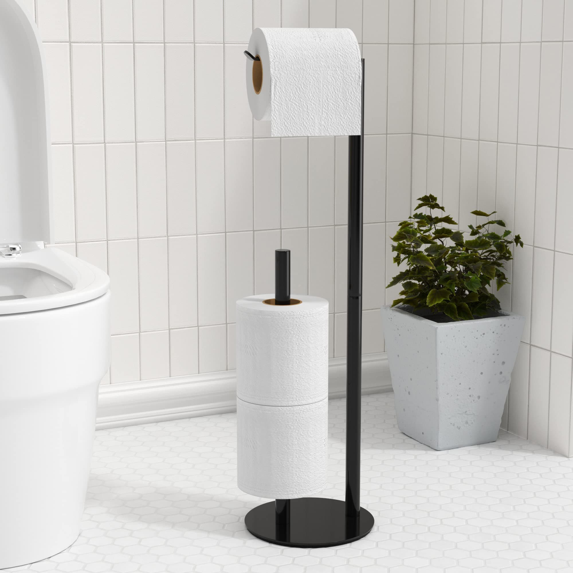Free-standing Toilet Roll Holder - Black B170