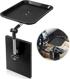 BBTO Car Seat Gap Tray Table, Stable Foldable Auto Backseat Food Desk, Multifunctional Adjustable Travel Tray for Eating Drink and Writing Laptop Work, Car Organizer for Commuters Family