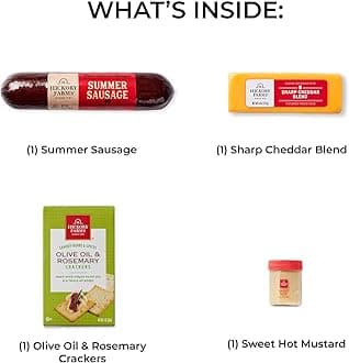 Hickory Farms Farmhouse Meat & Cheese Food Gift Basket (Small) - Box Set | Charcuterie | Summer Sausage