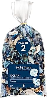 - Soul & Scents Ocean Potpourri Pack of 2 | Dried Flowers | Fine-Living | Natural Decoration | Mood Enhancer | Perfect for Home Decor, Gifts, and Aromatherapy | Made in India | 140gm Each