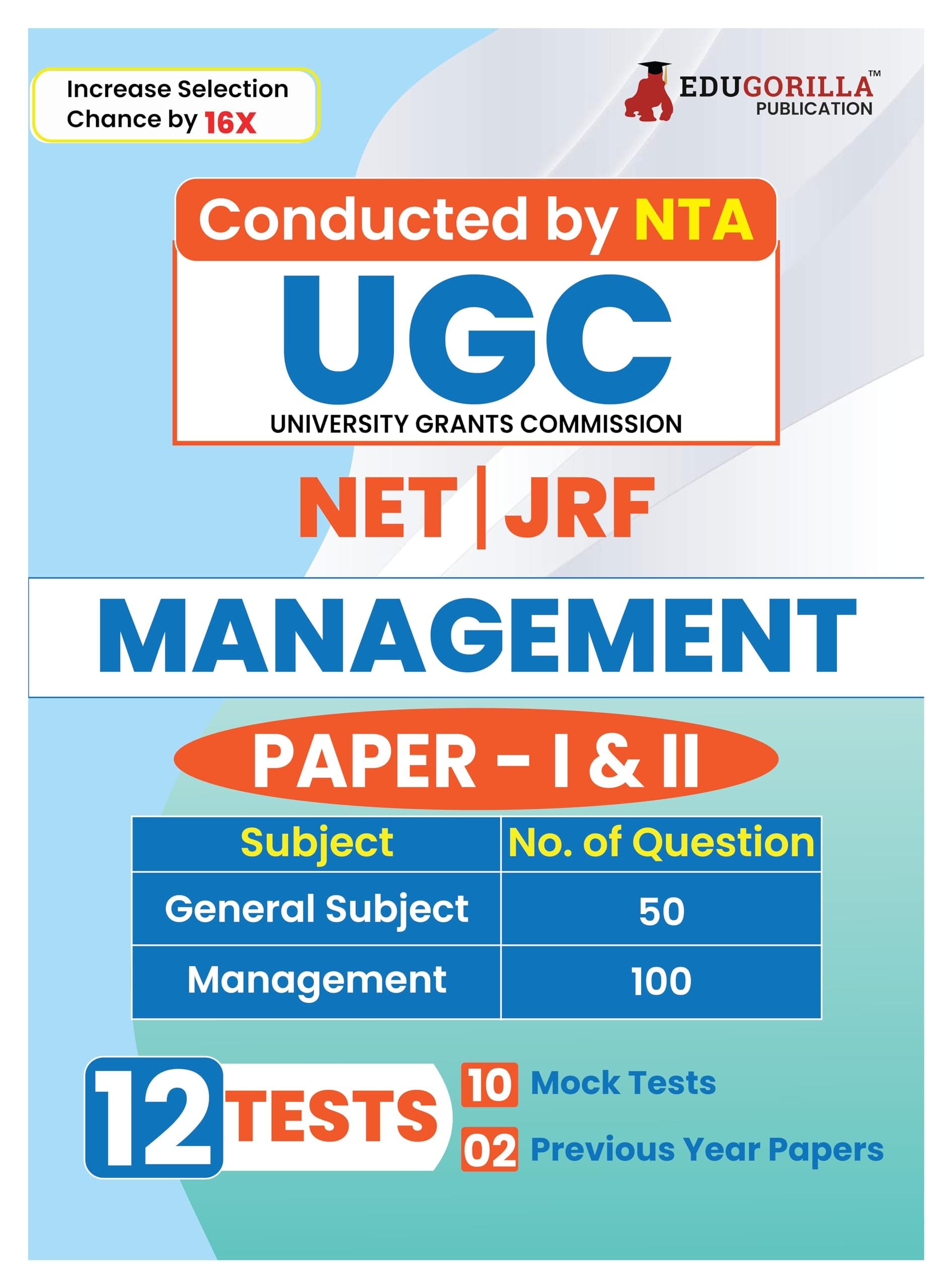 NTA UGC NET/JRF Management Book 2023: Paper I and II (English Edition) - 10 Full Length Mock Tests (1500 Solved Questions) with Free Access to Online Tests