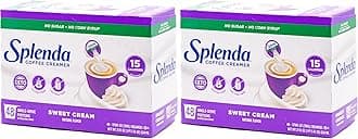Single Serve Coffee Creamer Cups, Sugar Free Sweet Cream, 48 Count (Pack of 2)