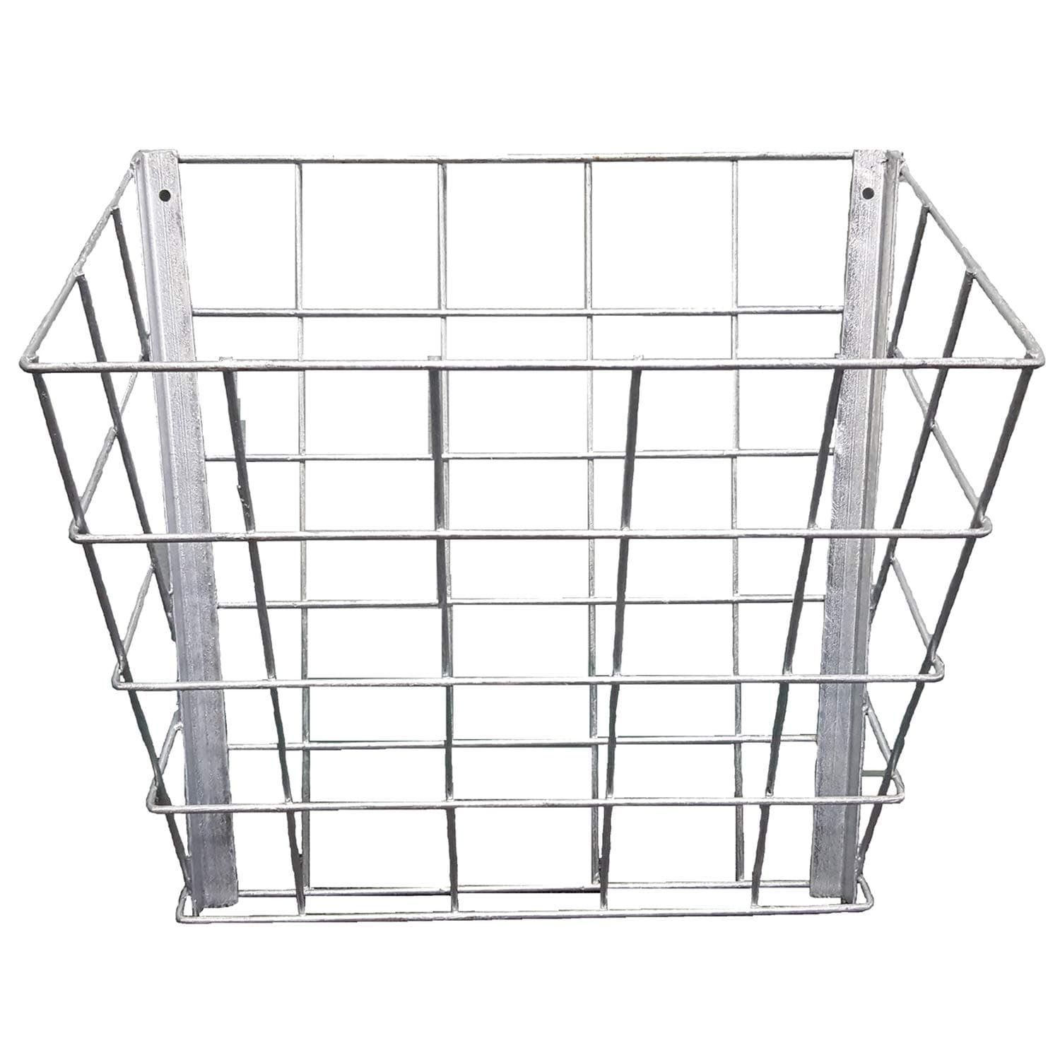 Rugged Ranch SGGBF Wall Mounted Rustproof Galvanized Steel Sheep, Goat, Horse, and Cow Livestock Hay Feeder Rack, Silver